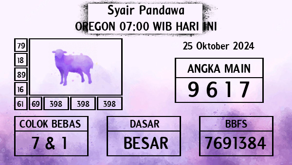 Prediksi Oregon 07:00 WIB