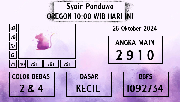 Prediksi Oregon 10:00 WIB