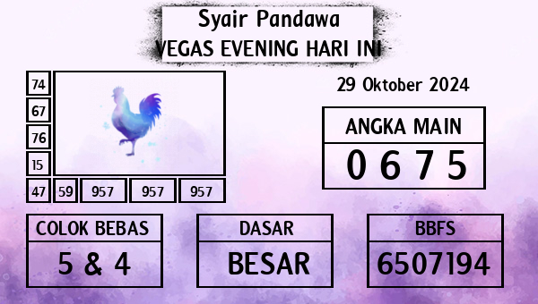 Prediksi Vegas Evening