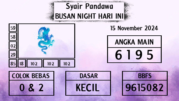 Prediksi Busan Night