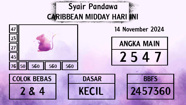 Prediksi Caribbean Midday