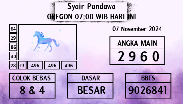 Prediksi Oregon 07:00 WIB