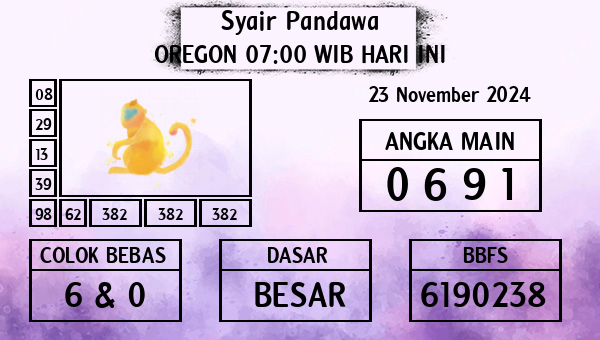 Prediksi Oregon 07:00 WIB