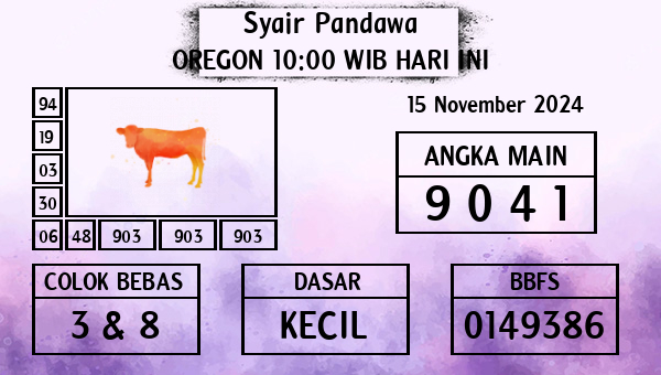 Prediksi Oregon 10:00 WIB