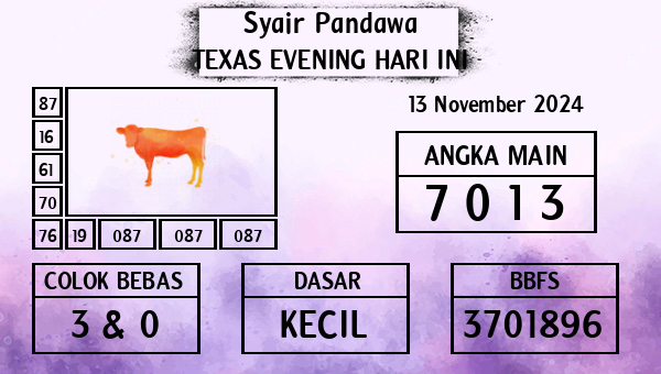 Prediksi Texas Evening