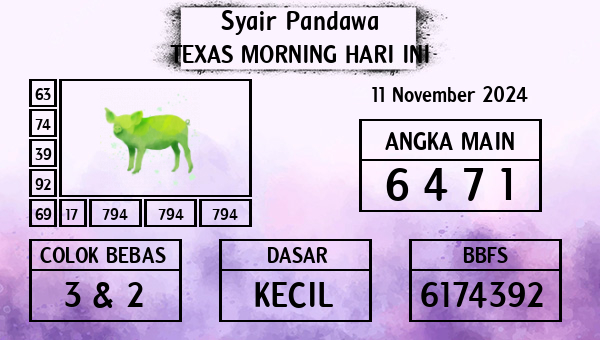 Prediksi Texas Morning