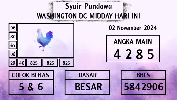 Prediksi Washington Dc Midday