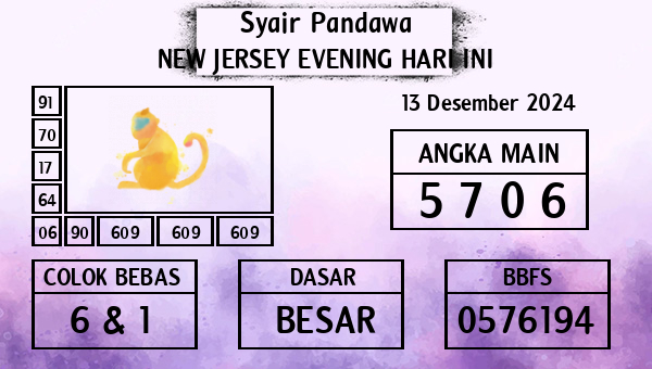 Prediksi New Jersey Evening