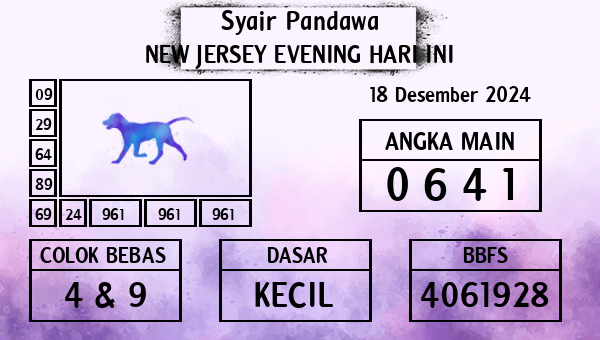 Prediksi New Jersey Evening