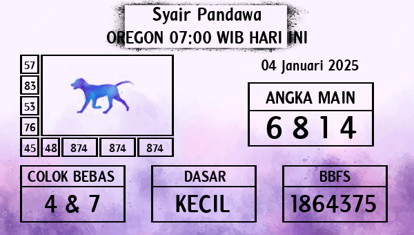 Prediksi Oregon 07:00 WIB