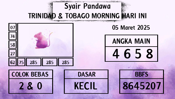 Prediksi Trinidad & Tobago Morning