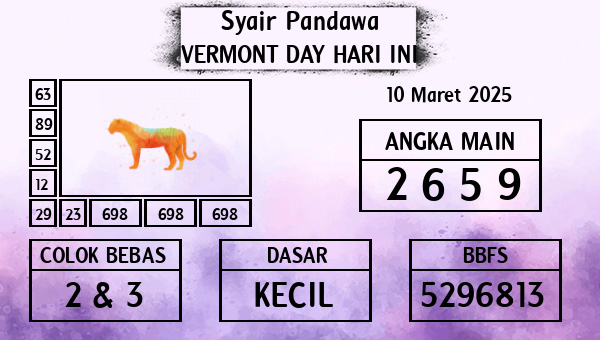 Prediksi Vermont Day