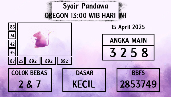Prediksi Oregon 13:00 WIB