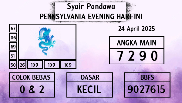Prediksi Pennsylvania Evening
