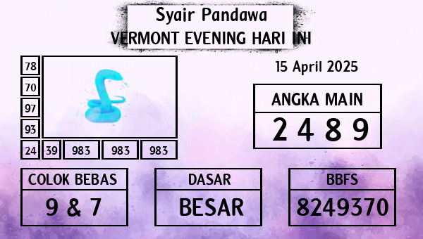 Prediksi Vermont Evening