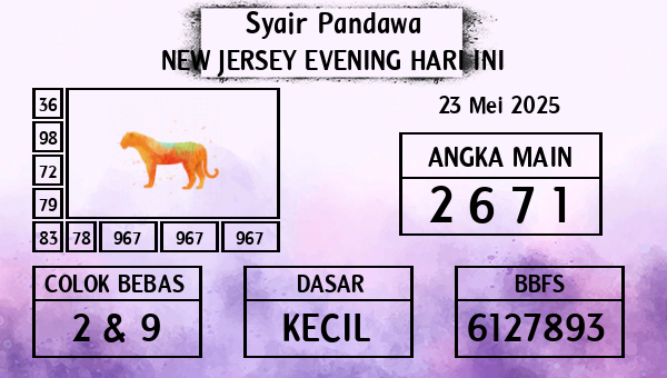 Prediksi New Jersey Evening