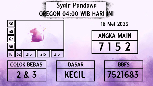 Prediksi Oregon 04:00 WIB