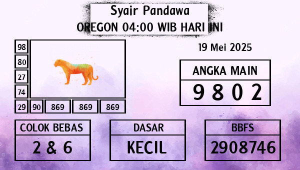 Prediksi Oregon 04:00 WIB