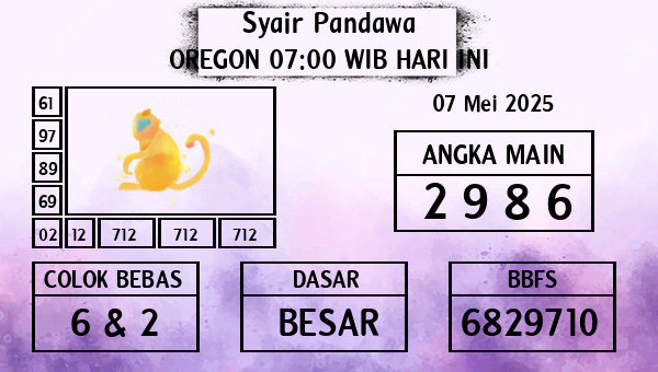Prediksi Oregon 07:00 WIB