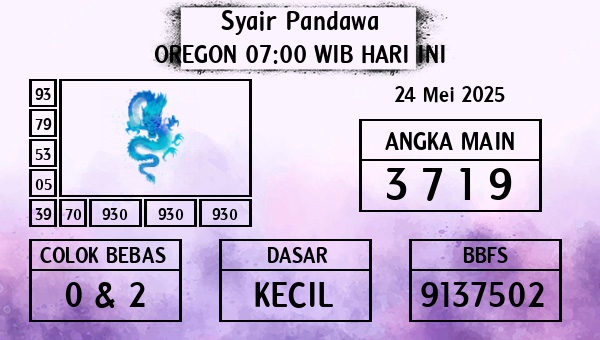 Prediksi Oregon 07:00 WIB