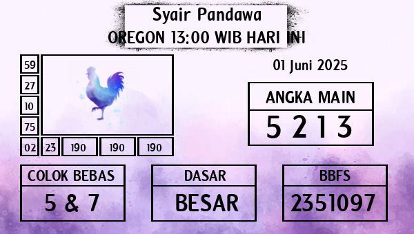Prediksi Oregon 13:00 WIB