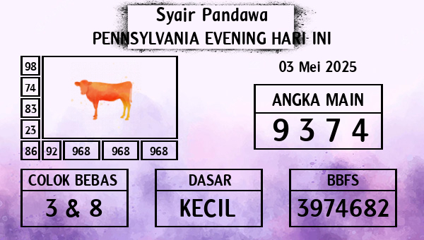 Prediksi Pennsylvania Evening