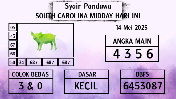 Prediksi South Carolina Midday