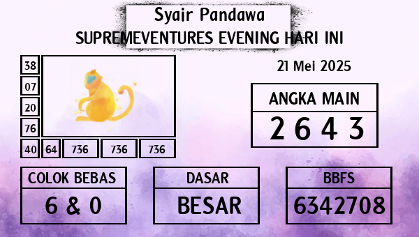 Prediksi Supremeventures Evening