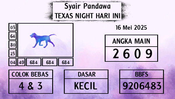 Prediksi Texas Night