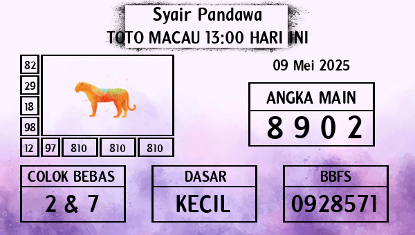Prediksi Toto Macau 13:00