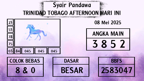 Prediksi Trinidad Tobago Afternoon