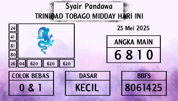 Prediksi Trinidad Tobago Midday