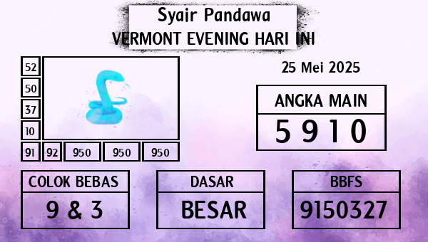 Prediksi Vermont Evening