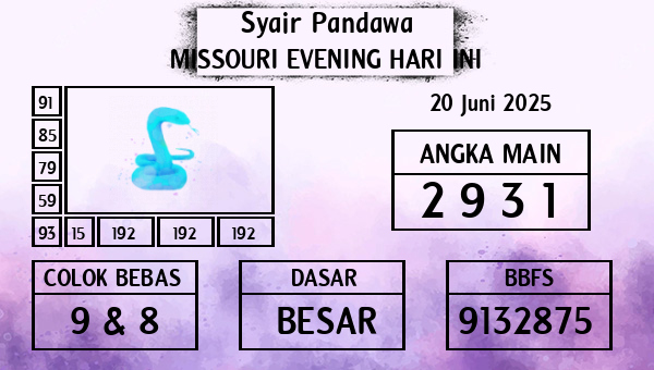 Prediksi Missouri Evening