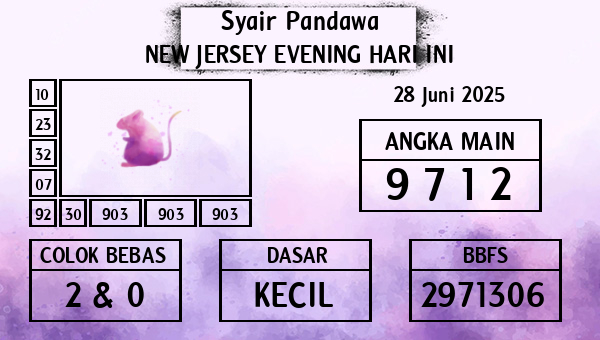 Prediksi New Jersey Evening