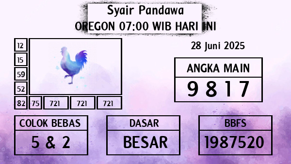 Prediksi Oregon 07:00 WIB