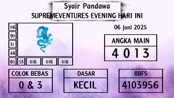 Prediksi Supremeventures Evening