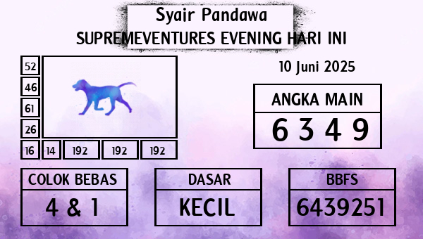 Prediksi Supremeventures Evening
