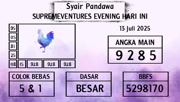 Prediksi Supremeventures Evening