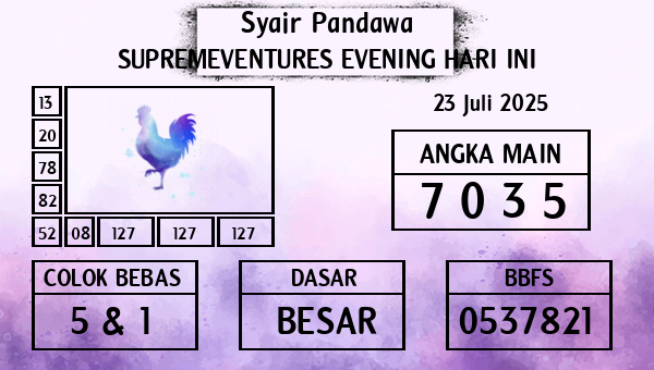 Prediksi Supremeventures Evening