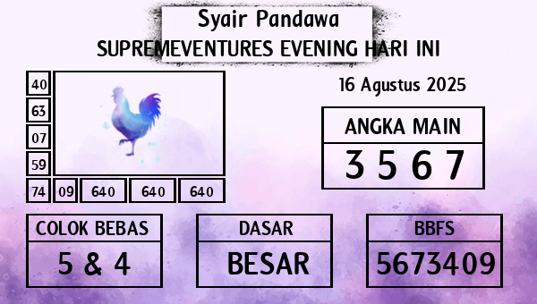 Prediksi Supremeventures Evening