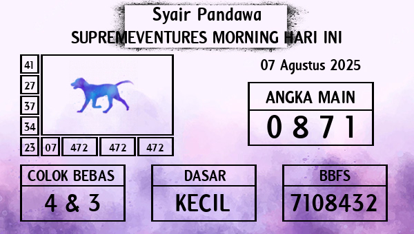 Prediksi Supremeventures Morning