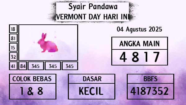 Prediksi Vermont Day
