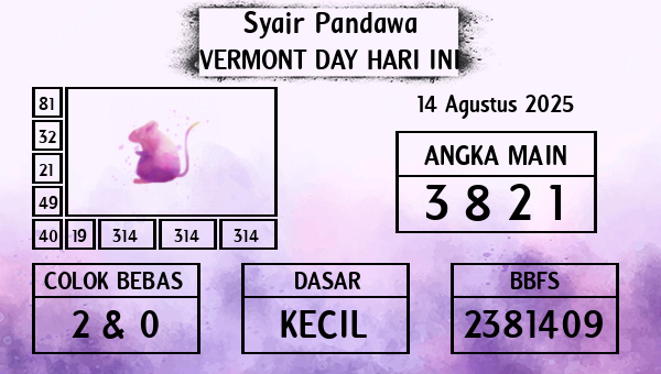 Prediksi Vermont Day