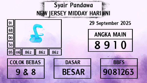 Prediksi New Jersey Midday