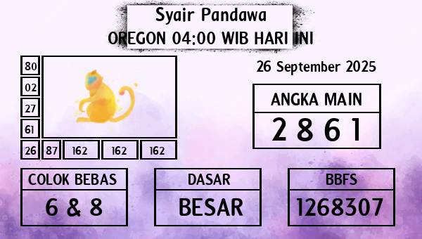 Prediksi Oregon 04:00 WIB