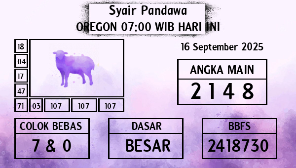 Prediksi Oregon 07:00 WIB