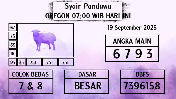 Prediksi Oregon 07:00 WIB