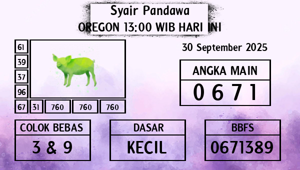 Prediksi Oregon 13:00 WIB