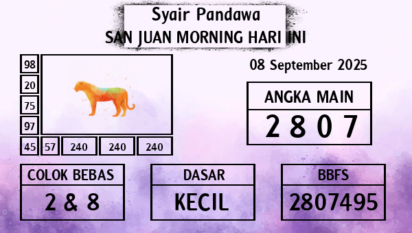 Prediksi San Juan Morning